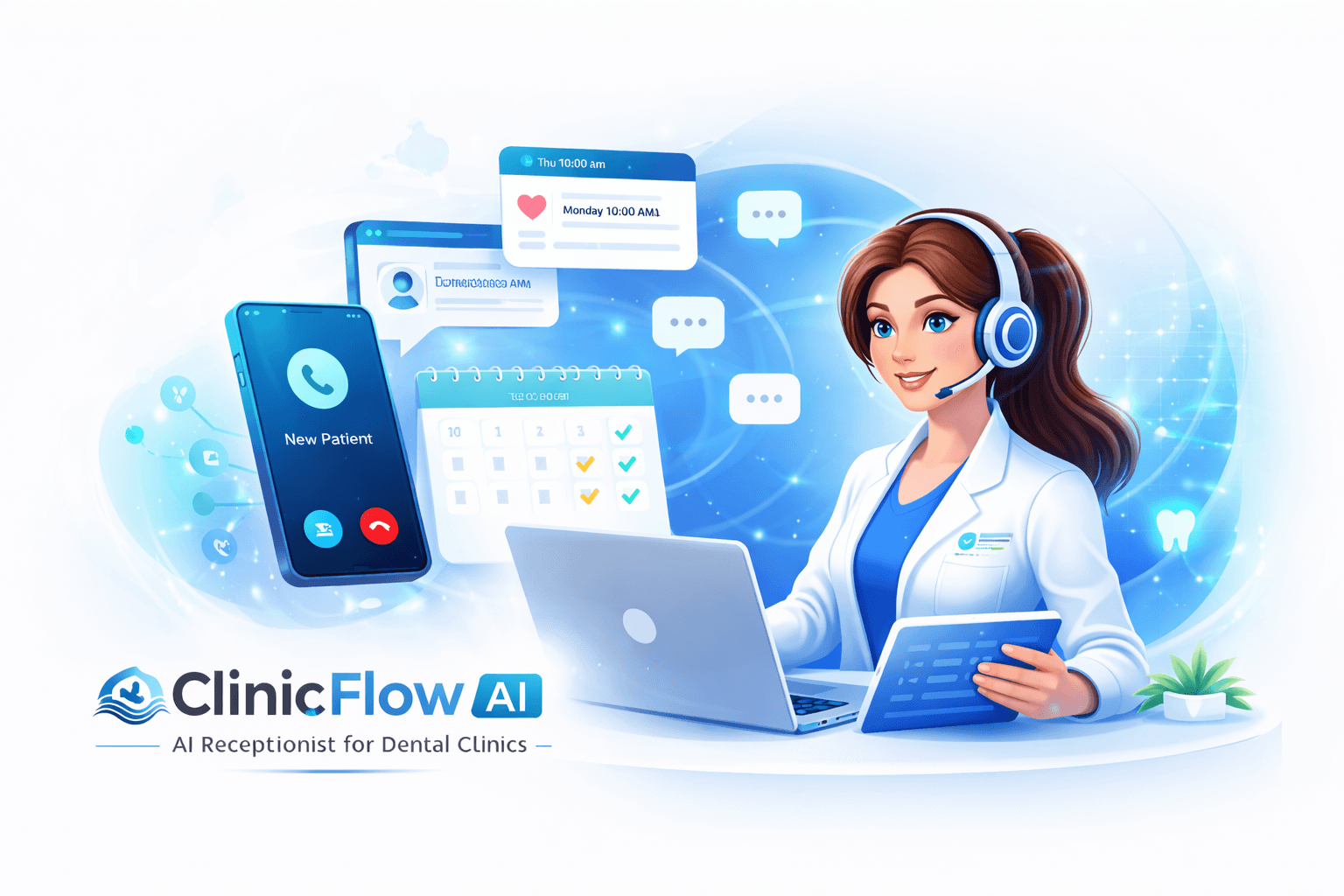ClinicFlow AI receptionist automation for dental clinics